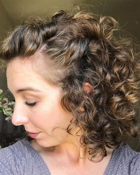 curly hair half up styles|casual updo for curly hair.